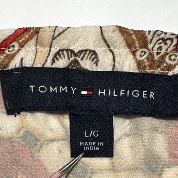 Tommy Hilfiger Women's Boho Floral Off-Shoulder Peasant Blouse Top L - Picture 3 of 10